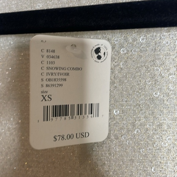 SOLD Free People Intimately | Late Night Disco Sequin Layering Top Ivory Size XS - Picture 5 of 7